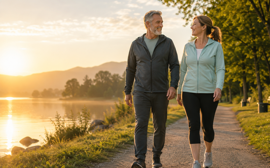 Healthy aging habits begin with simple daily choices like walking outdoors.