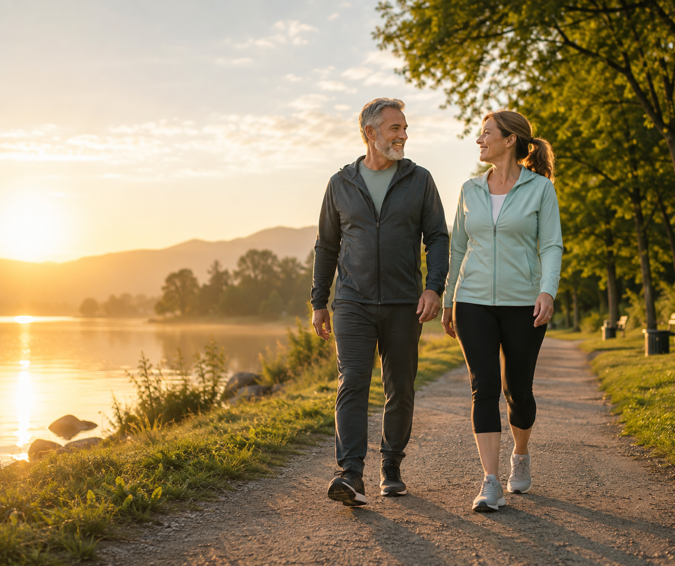 Healthy aging habits begin with simple daily choices like walking outdoors.